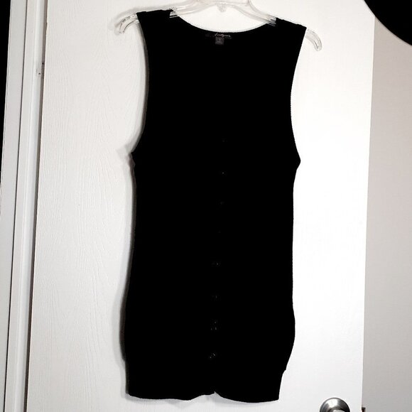 WOMEN'S TWENTY ONE Sleeveless Cardigan; Size Small; Black - Picture 2 of 5